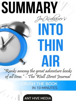 cover image of Jon Krakauer's Into Thin Air